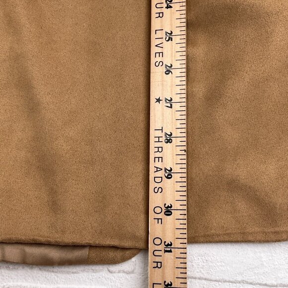 Chaps Blazer Men 42R Tan Camel Microfiber Soft Faux Suede Classic Career Jacket - Picture 15 of 16